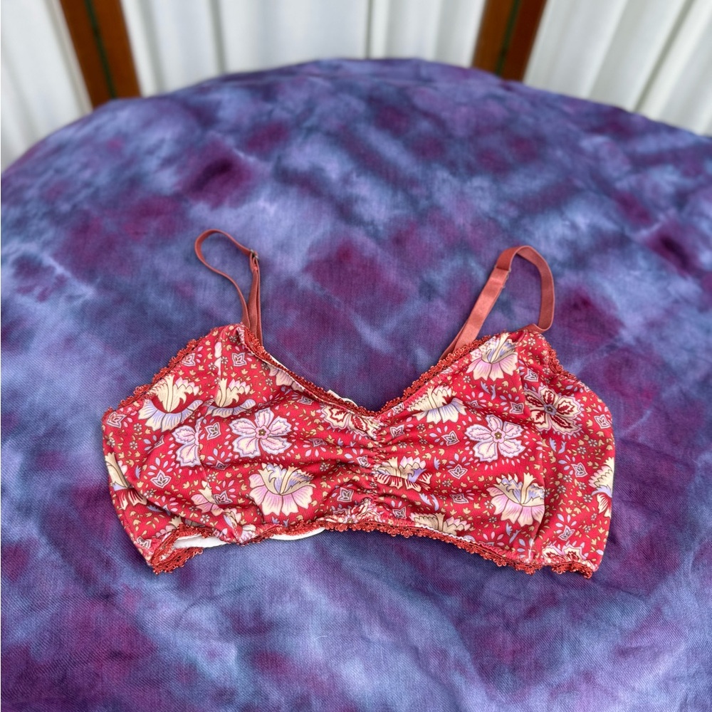 Spell Red Poinciana Bralette, M